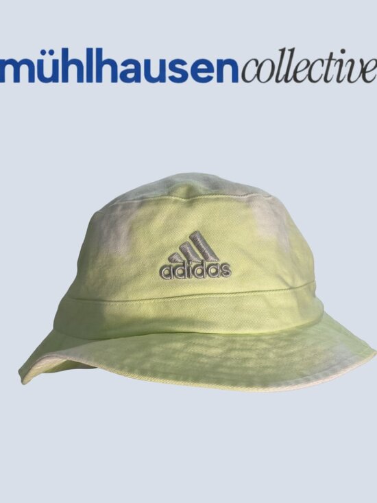 adidas Accessories - Adidas Bucket Hat Green White Tie Dye Embroidered Logo One Size